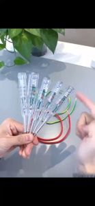 ปากกาทดสอบแรงดันไฟฟ้า แบบไม่สัมผัส มีไฟ LED สองสี ไขควงใบมีดแบน LED ตรวจจับสายไฟ
