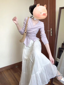 QINWEIYU | Elegant Purple Dress for Petite