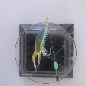 1/7/14/28pcs 9cm 6.5g Luminous Shrimp Silicon Soft Artificial Bait With Hooks Swivels Fishing Tackle