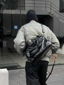 Large Capacity Mens And Womens Crossbody Bag Underarm Handbag Retro American Street Dark Series Harajuku Single Shoulder