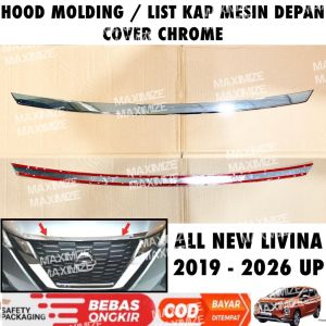 List Kap Mesin Hood Molding All New Livina 2019 2024 2025 2026 2027 Chrome