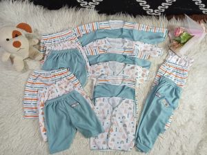 paket hemat baju bayi baru lahir 18 pcs /9 setel 0-6 bulan