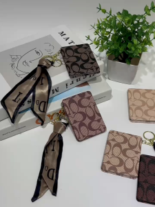 cocosale fashion Cosmetic mirror square portable PU leather keychain for women