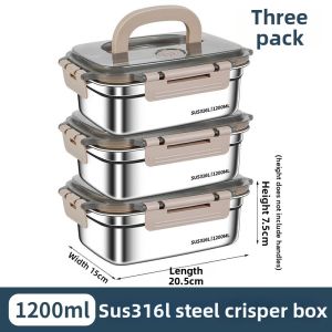 Sealed Food-grade 316 Stainless Steel Fresh-keeping Box