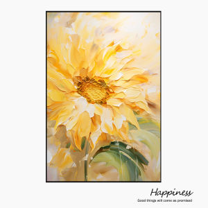 YOULEMEI | Sunflower Texture Oil Painting Wall Art