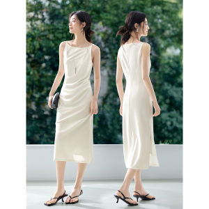 MOHANYIMEI | Lightweight Asymmetric Flounce Slit Dress