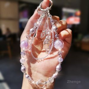 ZHENGEGE | Ultra Fine Crystal Chain Short Ins Style Decorative Key Bag Holder