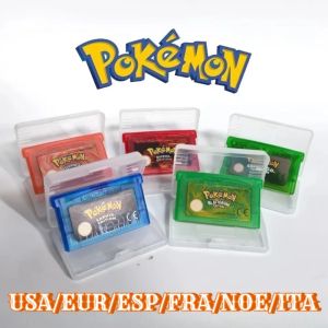 Bandai | 32Bit Video Pokemon Game Card Emerald FireRed LeafGreen Ruby Sapphire GBA Game Cartridge Shiny Label NOE/FRA/ESP Version