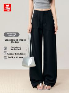 LIDIA | Black Flared Leisure Slim-fit Pants