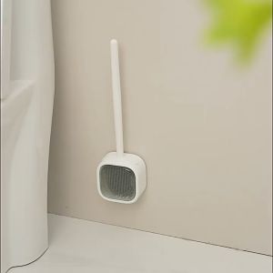 Chổi Cọ Nhà Vệ Sinh Đầu silicol Cây Cọ Toilet Bồn Cầu Có Giá Đựng Dán Tường