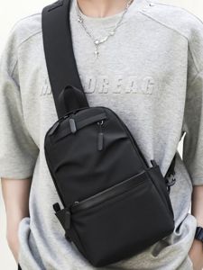 Túi Đeo Chéo Nam Dung Tích Lớn Thời Trang Giản Dị Phong Cách Hàn Quốc Túi Đeo Ngực Vuông Chữ Zipper Túi Đeo Vai Thường Ngày