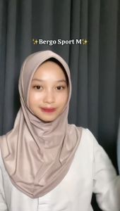 Bergo sport || Ukuran M || Jersey Zoya || Hijab instan Premium || Jilbab olahraga Pet Tebal