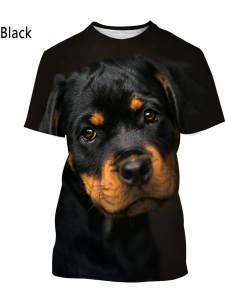 Loose Fit Sporty 3D Animal Print T-Shirt Short Sleeve Casual Youthful Style All Season round Crew Neck American Leisure Fashion