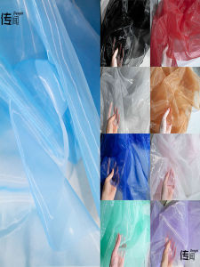 Transparent Thin Soft Water Light Organza Mesh Wedding Dress Fabric Han Dynasty Formal Dress High-Grade Dress Designer Cloth