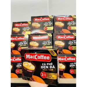 Combo 5 hộp Cà phê Phố Rang xay cao cấp Maccoffee đen đá hòa tan 2in1 thơm ngon