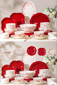 JINGDITAOCI | Gift Underglaze Colored Tableware Set