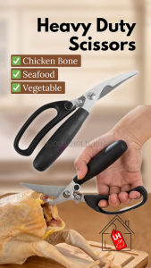 Stainless Steel Scissors Heavy Duty Shears | Chicken Fish Cutter/ Kitchen Scissors