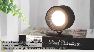 โคมไฟติดผนังแบบชาร์จ USB พร้อมการดูดซับแม่เหล็กและการควบคุมแบบสัมผัส ไฟกลางคืน LED สำหรับห้องนอนแบบไม่มีรู