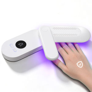 DianaBeauty 72W UV LED Nail Lamp 24LEDS Rechargeable Foldable Nail Dryer 180° Rotatable UV Protection Nail Light For Gel Polish