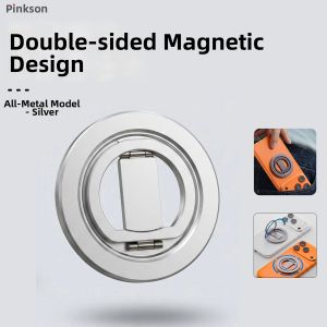 pinkson | 360 Rotatable Magnetic Phone Ring Holder With Kevlar For Magsafe