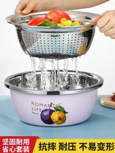Bình Đựng Thức Ăn Bằng Thép Không Gỉ Dày Cấp Thực Phẩm Nhiều Màu Sắc Hình Tròn Dùng Trong Nhà Bếp Bình Đựng Nước Dùng Bình Đựng Trứng Bình Đựng Rau