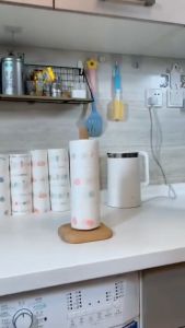 50pcs/roll Cartoon Washable Lazy Cloth Disposable Reusable Kitchen Tissue Towel Paper Wipes Lazy Rag Tisu Dapur 懒人抹布吸油纸