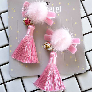 Festive Hair Clip for Little Girls Chinese New Year Tassel Style Hanfu Headwear Childrens Traditional Costume Accessories