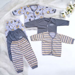 Setelan Baju Bayi  3 Set / 6 Pcs Motif Lucu Termurah