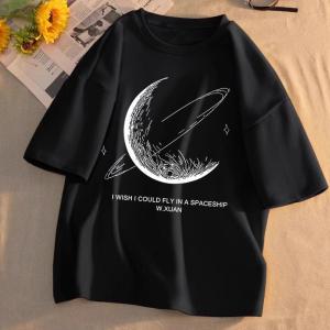 Áo Thun Nam Tay Ngắn Mùa Hè 2023 Phong Cách Mỹ Cotton Nguyên Chất Thường Ngày Học Sinh Áo Thun Tay Lửng Thời Trang Thường Ngày