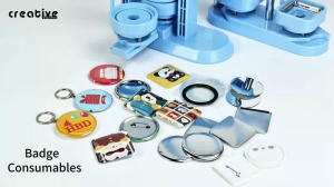 Creative Badge Consumables Keychain Mirror Bottle Opener Fridge Magnet Mylar Film 58MM Round Square