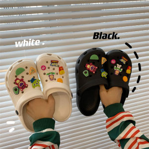 2025 New Womens Cartoon Covered Head Slippers Thick Bottom Step Sensation Beach Sandals Comfortable Casual Hollow out Slip-On Shoes