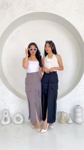 Cargo Skirt Evra Rok Wanita