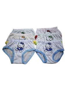 6pcs/12pcs Baby Girl Panty for Kids 0-12 Months 1-5 Years Old Cotton Polka Dot Printed Panties with Coloured Trim 0-12M 1-2 3-5 Yrs