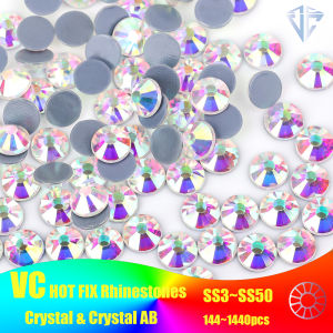 Top Quality Better DMC Clear Hot Fix Rhinestones Super Bright Glass Strass Iron On Crystal Hot Fix Rhinestone For Fabric Garment