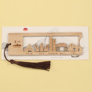 Cultural Creative Museum Hollow Wood Bookmarks Wooden Handmade Souvenir Gifts for Travel to Xiamen Qingdao Guangzhou Shanghai