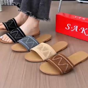 Womens Summer Fashion Sandals Comfortable Versatile Slip On Beach Slides Casual Flat Sandals