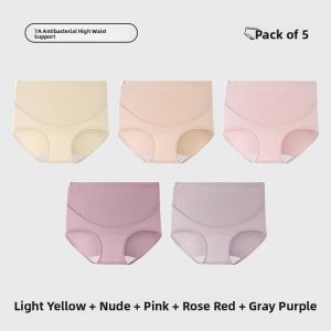 miiow | Pregnant Women Cotton Underwear High Waist Support Belly Antimicrobial Ladies Large Size Triangle Pants Pure Cotton Maternity Briefs