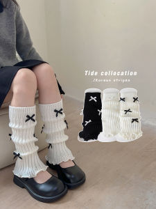 Mùa Xuân Mùa Thu Phong Cách Công Chúa Cotton Polyester Pha Trẻ Em Tất Có Nơ Bướm Trang Trí Vớ Dài Đến Đầu Gối Cho Bé Gái