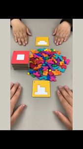 Permainan Meja Kanak Kanak Puzzle IQ Interaktif 128PCS Blok Warna Mainan Fokus Dua Pemain Kids Quick Battle Decision Educational Board Thinking Puzzle Game Battle Focus Toys 儿童速战速决益智思维拼图亲子互动七彩方块桌游双人对战专注玩具 A418