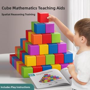 JIFANPAUL | Montessori Educational Colorful Large Cube Building Blocks