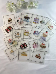 Square Money Saving Bag Mini Cute Cartoon Design 31 Days And 52 Weeks Cake Shape Coin Purse Creative Gift Storage Bag