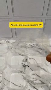 1 pack = 25set Thinwall Square 120ml KLIR Kotak 120 ml KLIR - Kotak Puding Kecil ukuran 120ml - Tempat puding