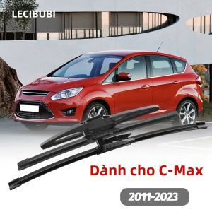 1 Bộ Lưỡi Gạt Nước Kính Chắn Gió Phía Trước Và Phía Sau Cho Ford C-Max 2011-2023 Cần Gạt Nước Bằng Cao Su Kính Chắn Gió Màu Đen Dung Sai Nhiệt Độ -40 ℃ Đến +70 ℃