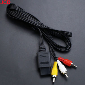 JCD 1.8m AV Audio Cable Composite Video Cord 6 Feet Line Compatible with For N64/GameCube/NGC SNES SFC TV Game Console