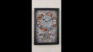 นาฬิกาเฟืองหมุนนาฬิกาตกแต่งบ้าน นาฬิกาแขวน นาฬิกาฟันเฟือง GEAR wall clock