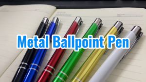 MP00 1pc Metal Ballpoint Pen Office School Stationery Retractable Ball Point Pen