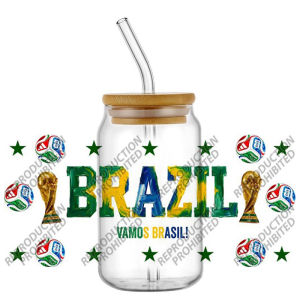Funko | Hotsale Popular Soccer Football Cup National Team 16oz UV DTF 3D Transfer Sticker Decals For Glass Can Cup Craft DIY Creative