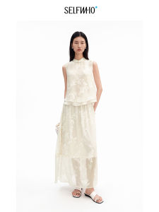 New Chinese Style Willow Print Fake Two-Piece Vest