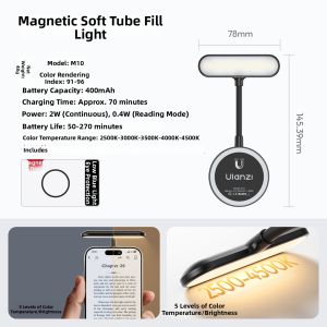Ulanzi | Magnetic Suction Screen Light For Magsafe Fill Light Live Streaming Photography Selfie Lamp Night Light