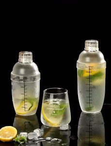 【Professional】Acrylic MilkTea Shaker Cup 300/500/700/1000ml Cocktail Juice Mixer Shake Blender Bottle Bar Supplie Cocktail Shaker